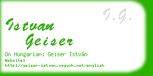 istvan geiser business card